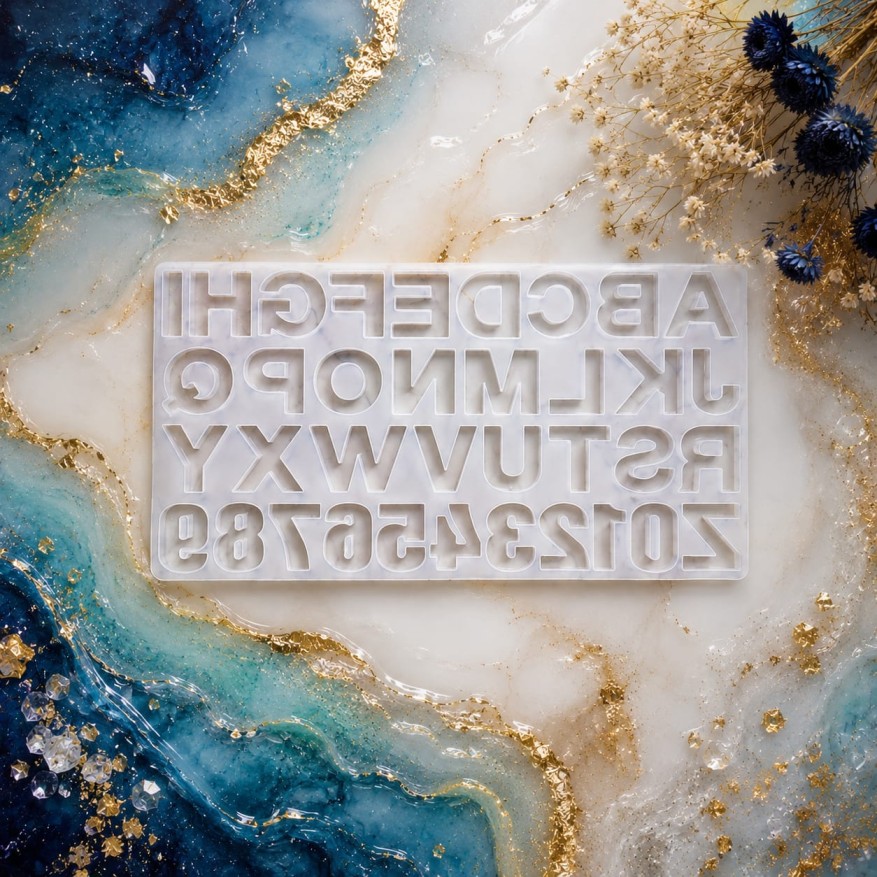 Premium Alphabet & Number Silicone Mold | DIY Resin Keychain, Name Tag & Personalized Craft Mold