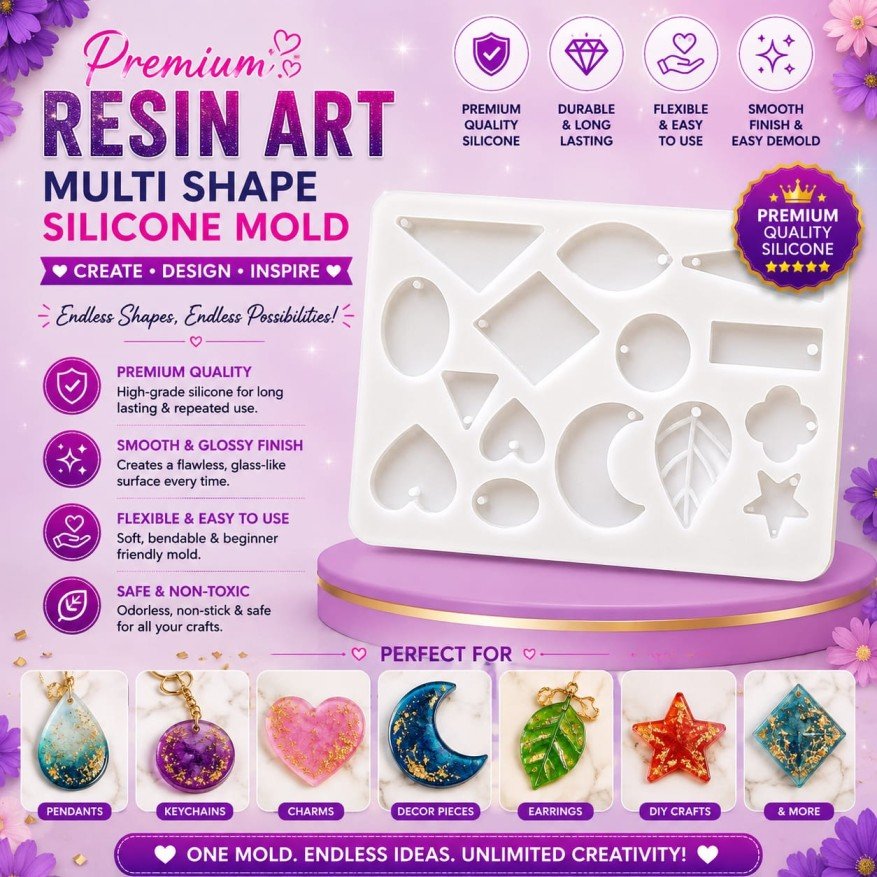 Premium Multi Shape Pendant Silicone Mold